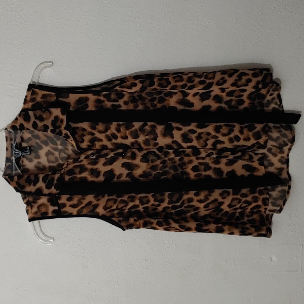 Forever 21 Women's Size Small Shear Cheetah Print Tank